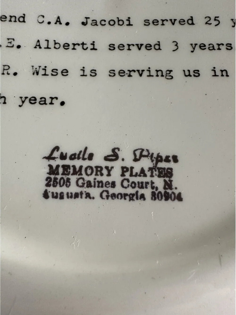 Vintage St Paul's Lutheran Church Detroit MI Commemorative Decorative Plate